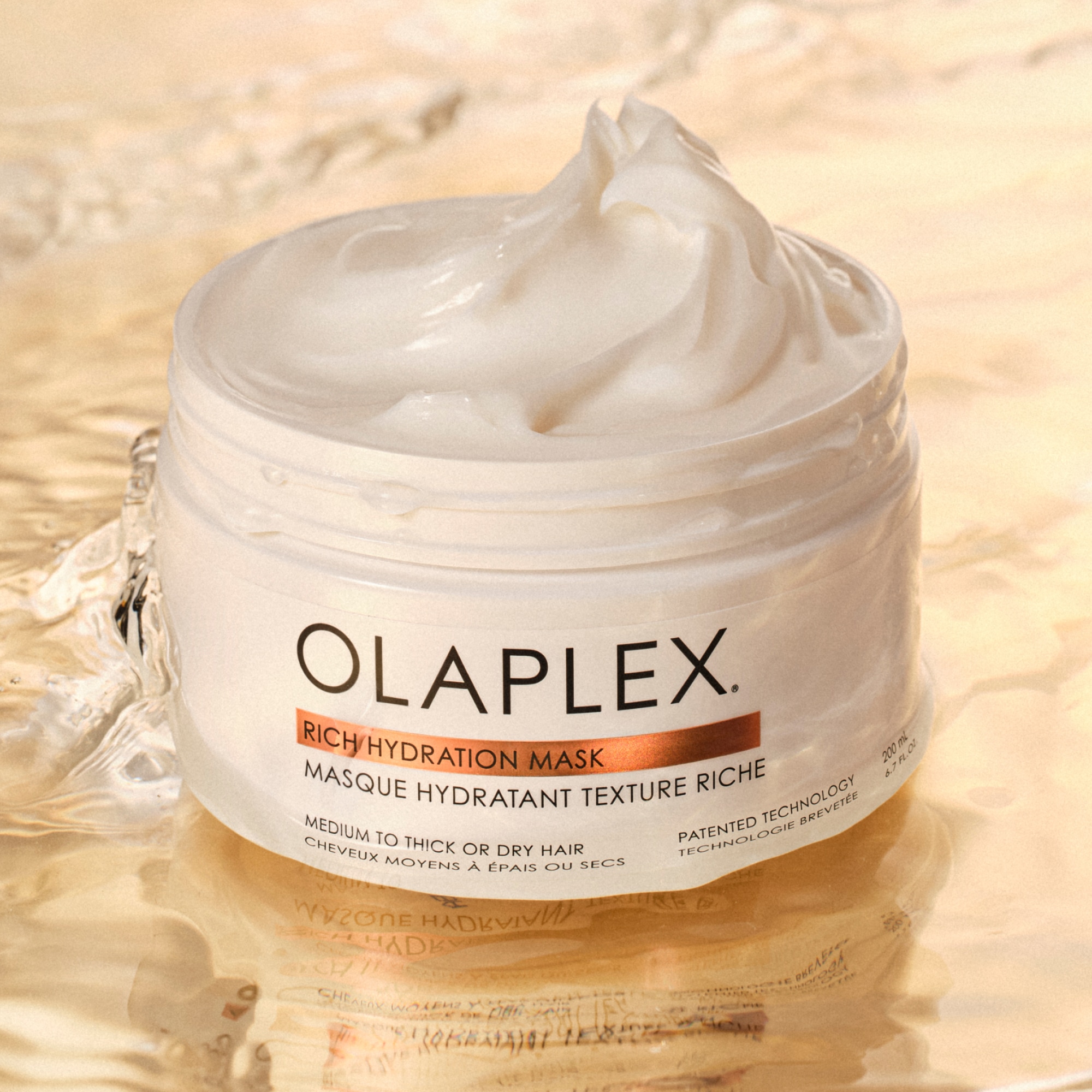 צילום קמפיין מקורי של OLAPLEX — Rich Hydration Mask