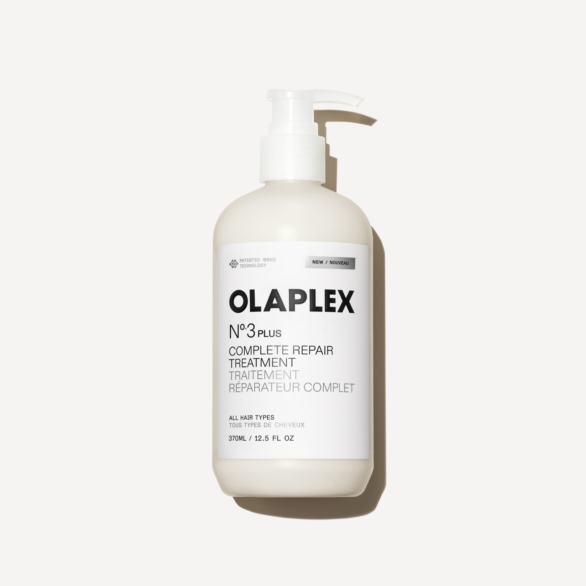 No.3 PLUS · 370ml של OLAPLEX בצילום מוצר מקורי